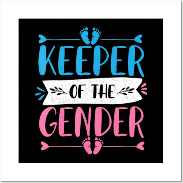 Keeper of the Gender Reveal Baby Announcement party Wall Art by Eduardo